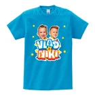 Vlad and Nikon, Детская футболка, классная трендовая футболка для мальчиков и девочек, Летние Повседневные Удобные Топы с коротким рукавом