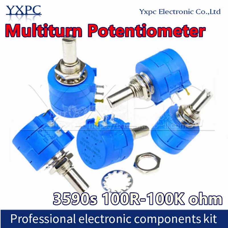 

Прецизионный потенциометр 3590 3590S, 1 шт., регулируемый резистор 1K 2K 5K 10K 20K 50K 100K Ом 3590-2-102 103 502 103 203 503 104
