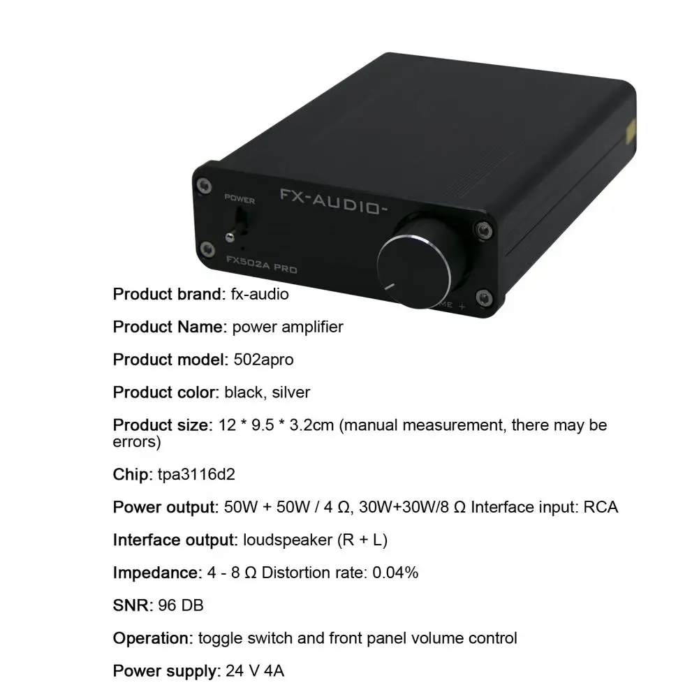 Мини-усилитель звука TPA3116D2 502APRO чип многофункциональный Hi-Fi полный цифровой DC24V/4A