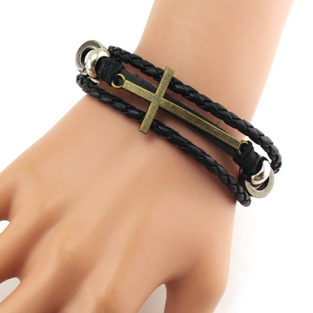 Парные браслеты ювелирные украшения крест ретро уличный браслет с