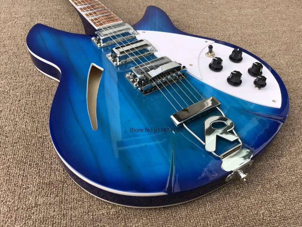 6 Строки Электрогитары Ricken 360 Син липа тела Топ &amp Назад переплетов и гриф из