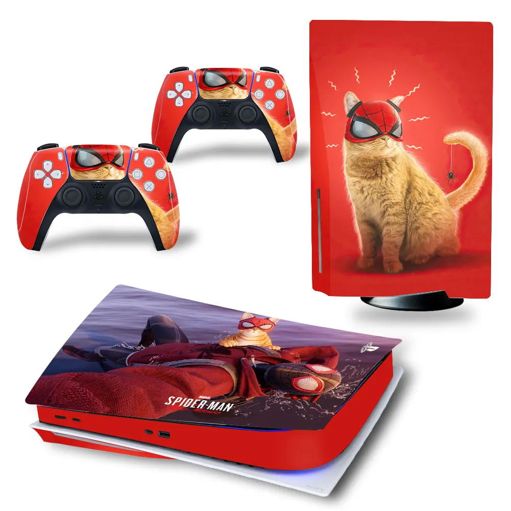 Наклейка на диск Marvel Железный человек PS5 для консоли PlayStation 5 и 2 контроллеров