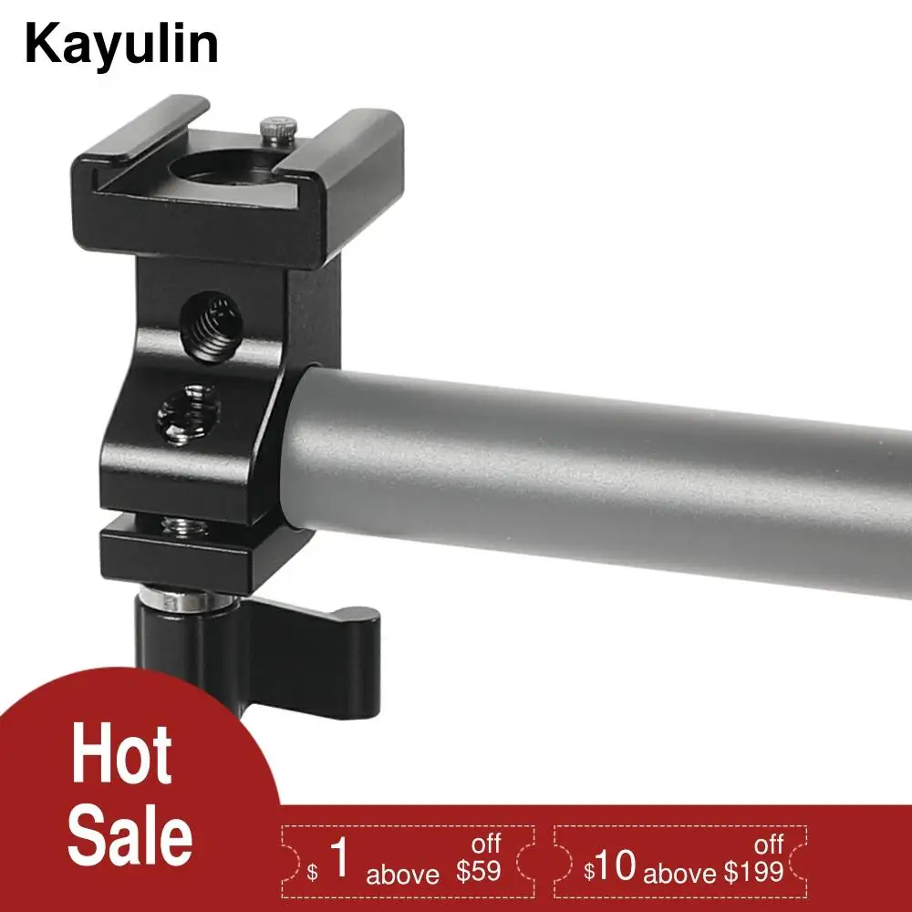 Kayulin одиночный зажим для удочки 15 мм с черной крылатой гайкой холодной обуви