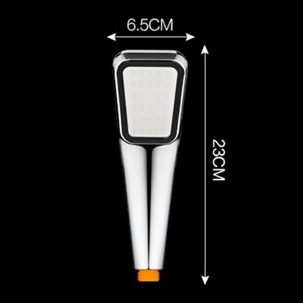 

2017 New 300 Tiny Holes Pressure Water Booster Saving Square Shower Head Handheld Square Bathing Sprayer Bathroom Hand Shower