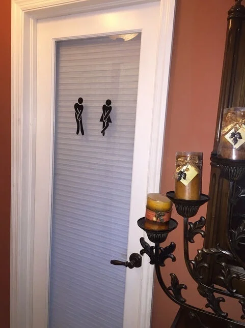 Наклейки на дверь унитаза мужские/женские наклейки стену виниловые украшения