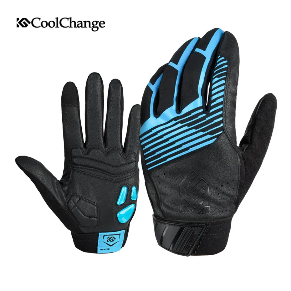 Зимние теплые мужские велосипедные перчатки CoolChange водонепроницаемые кожаные