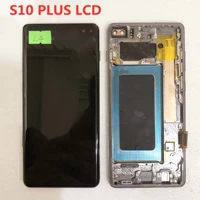 original super amoled display touch screen for samsung galaxy s10 g975f s10plus g975u lcd display with frame screen 1