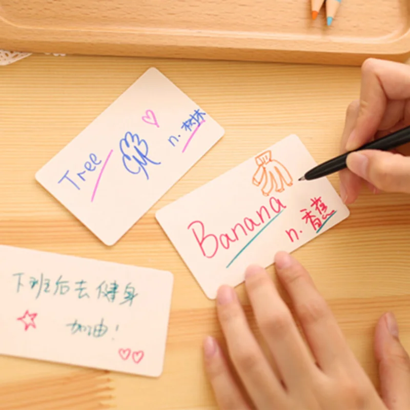 

100Pcs Blank Hard Paper Card Note paper DIY Torat Card Playing Card DIY Board Game Handmade Wallpaper Postcards Message Card