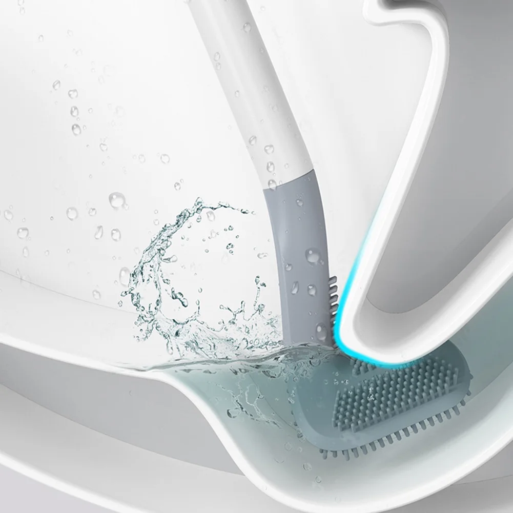 

Long-Handled Toilet Brush Golf Soft Brush Head Cleaning Tool Household Bathroom Accessories Sets No Dead Corners Toilet Cleaning