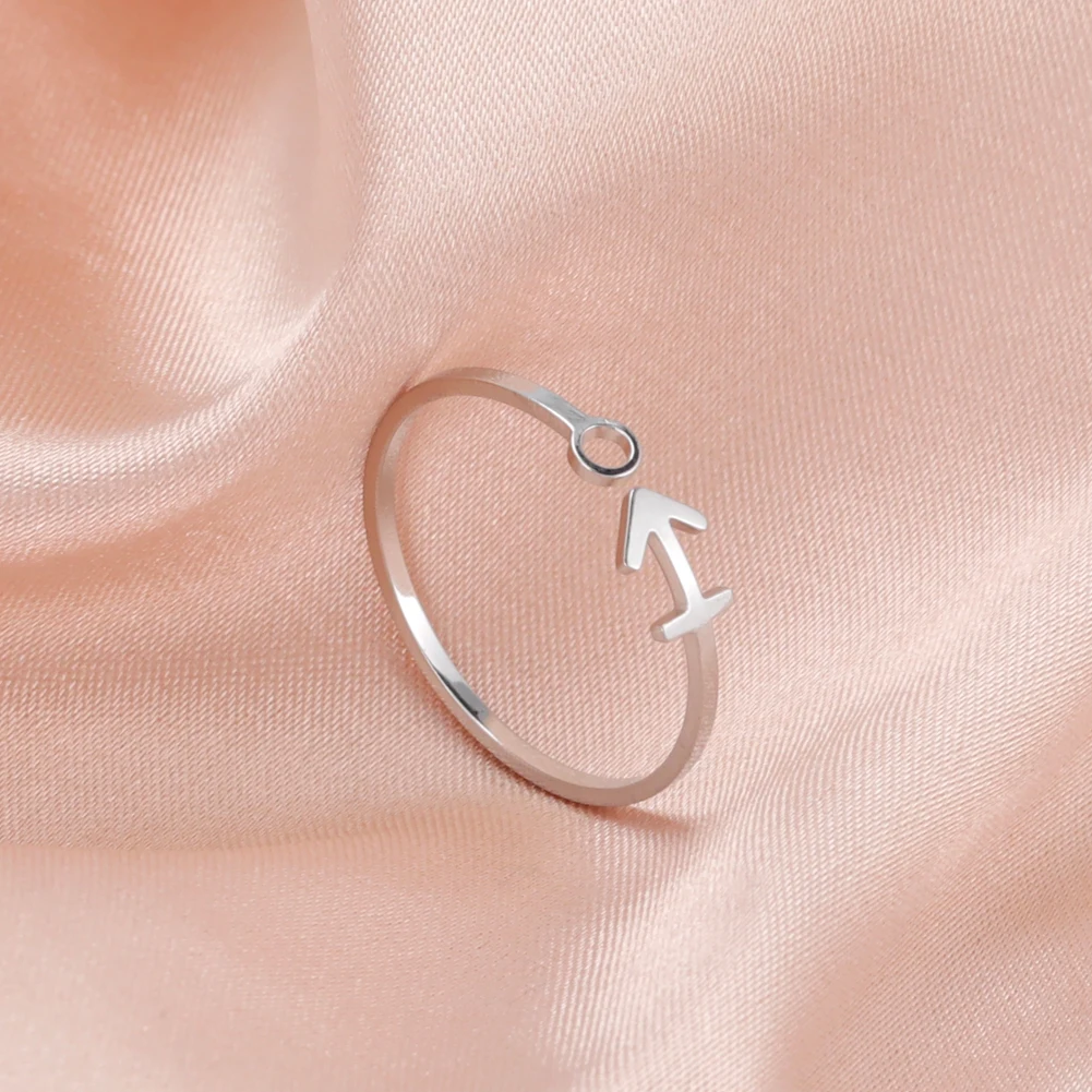 Нержавеющая сталь Skyrim зодиакальные кольца для женщин 12 Звездные знаки Открытое