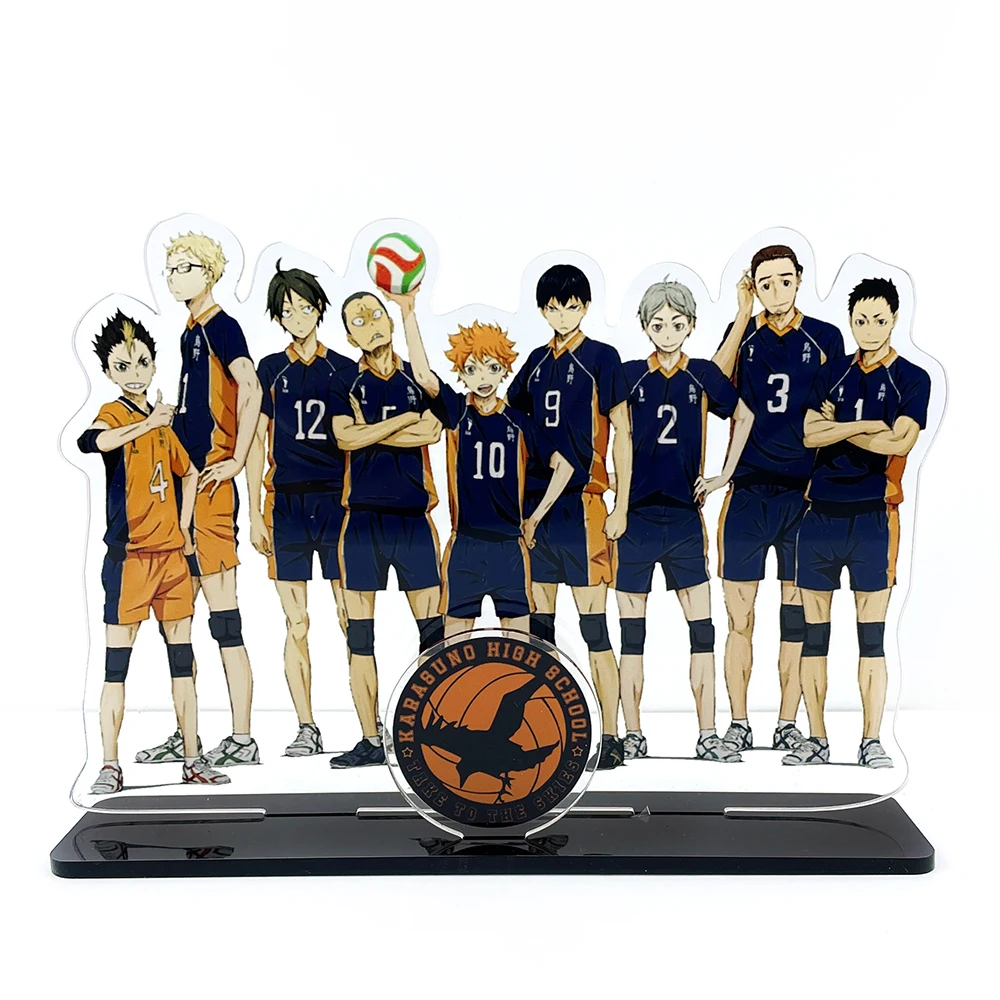 Haikyuu Hinata kageyama Tsukishima Sugawara семья фигурка на акриловой подставке модель держателя пластины Топпер аниме karasuno