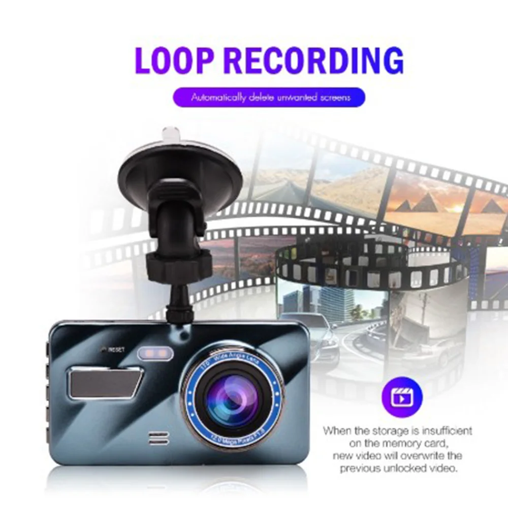 3 6 дюйма Видеорегистраторы для автомобилей HD 1080P Двойной объектив циклическая