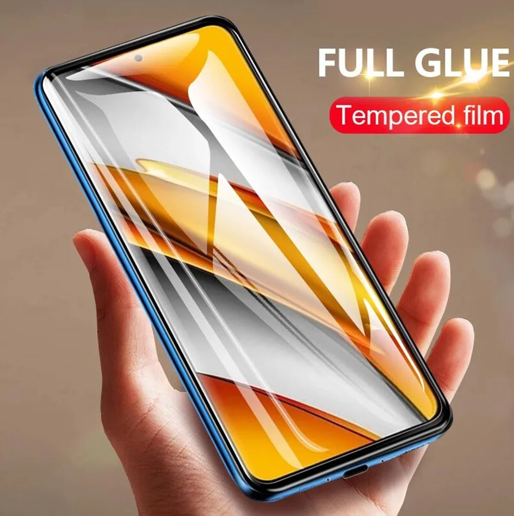 

Full glue protective glass for xiaomi poco F3 M3 screen protector tempered film for xiaomi poco X3 pro NFC glass