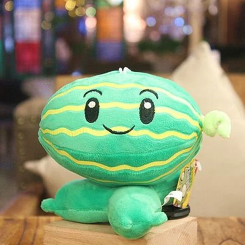 

15CM (Melon-pult) Plants vs zombies doll plush toy Doll Top games Baby Toy for Children Gifts toys