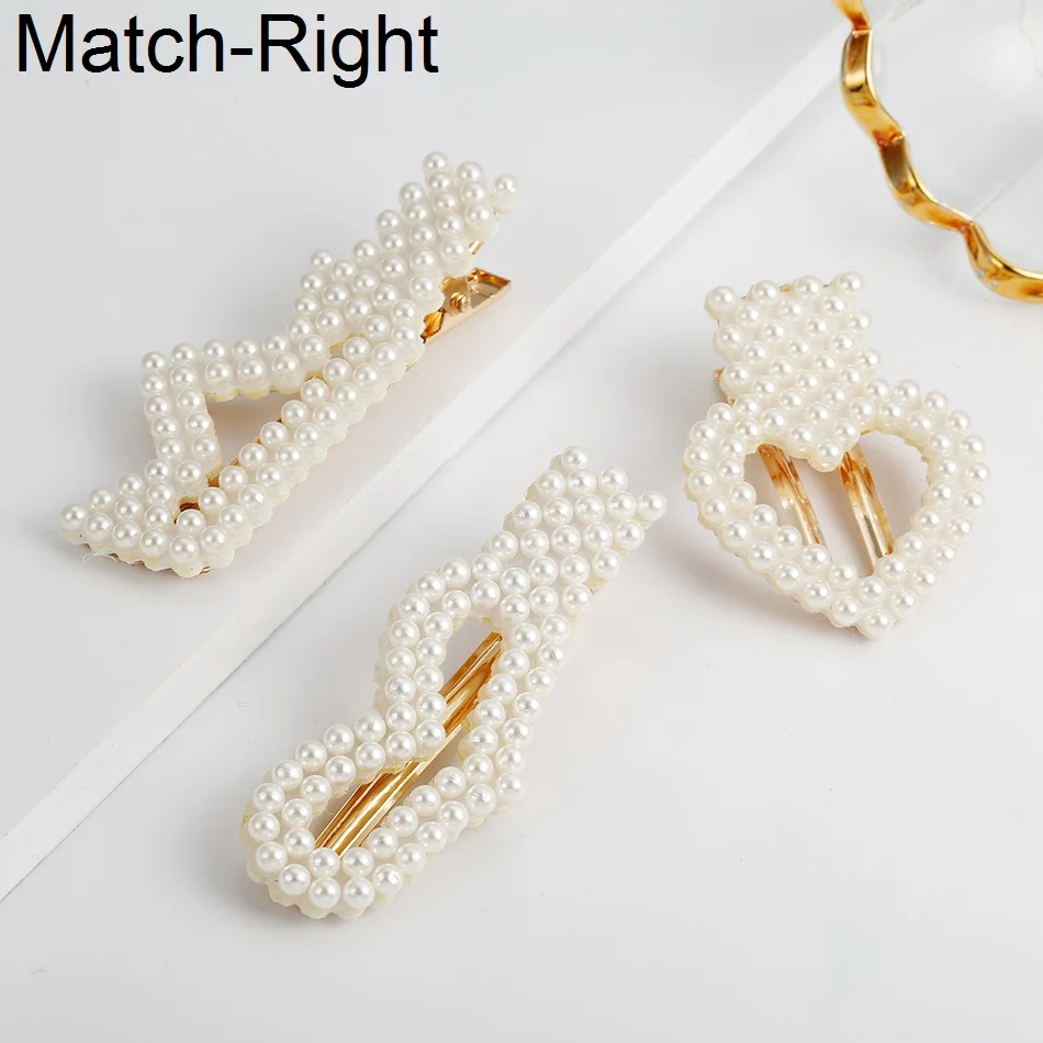 Заколка для волос с жемчужинами Match Right стильные украшения заколка краб невесты