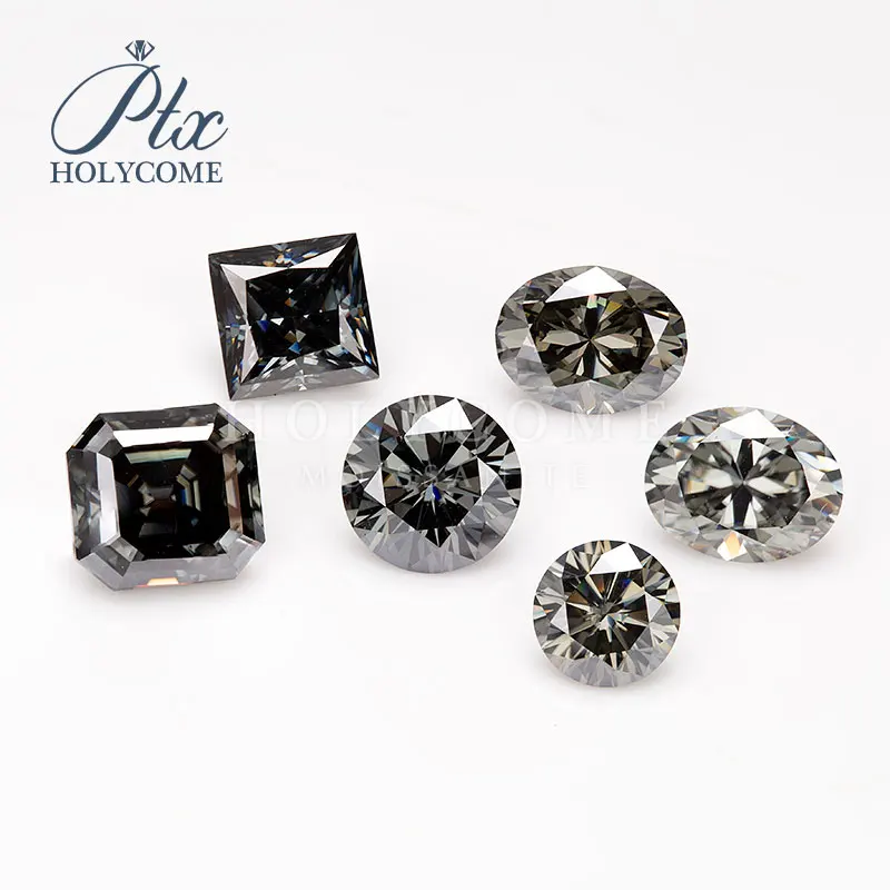 

9x9mm Asscher cut gray Moissanite gemstone2020NEWS accept customized wholwsale top quality for jewlery making free carving