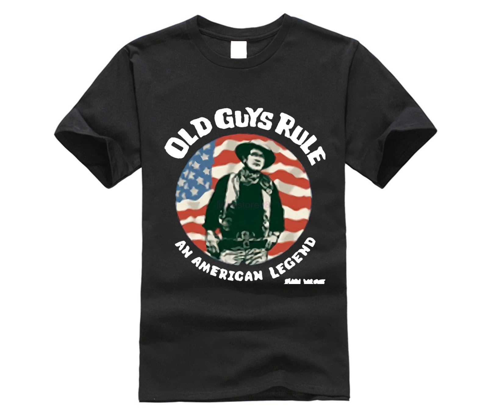 Удобная футболка для пожилых парней с принтом Джон Уэйн Эм. Мужские и женские