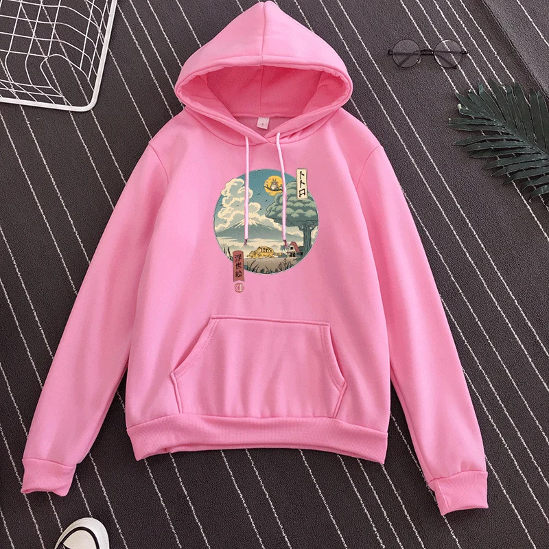

Sweatshirt Neighbor's Ukiyo E Harajuku My Neighbor Totoro Anime Hoodies Tracksuit women Oversized pullover Men/Women Hoody women