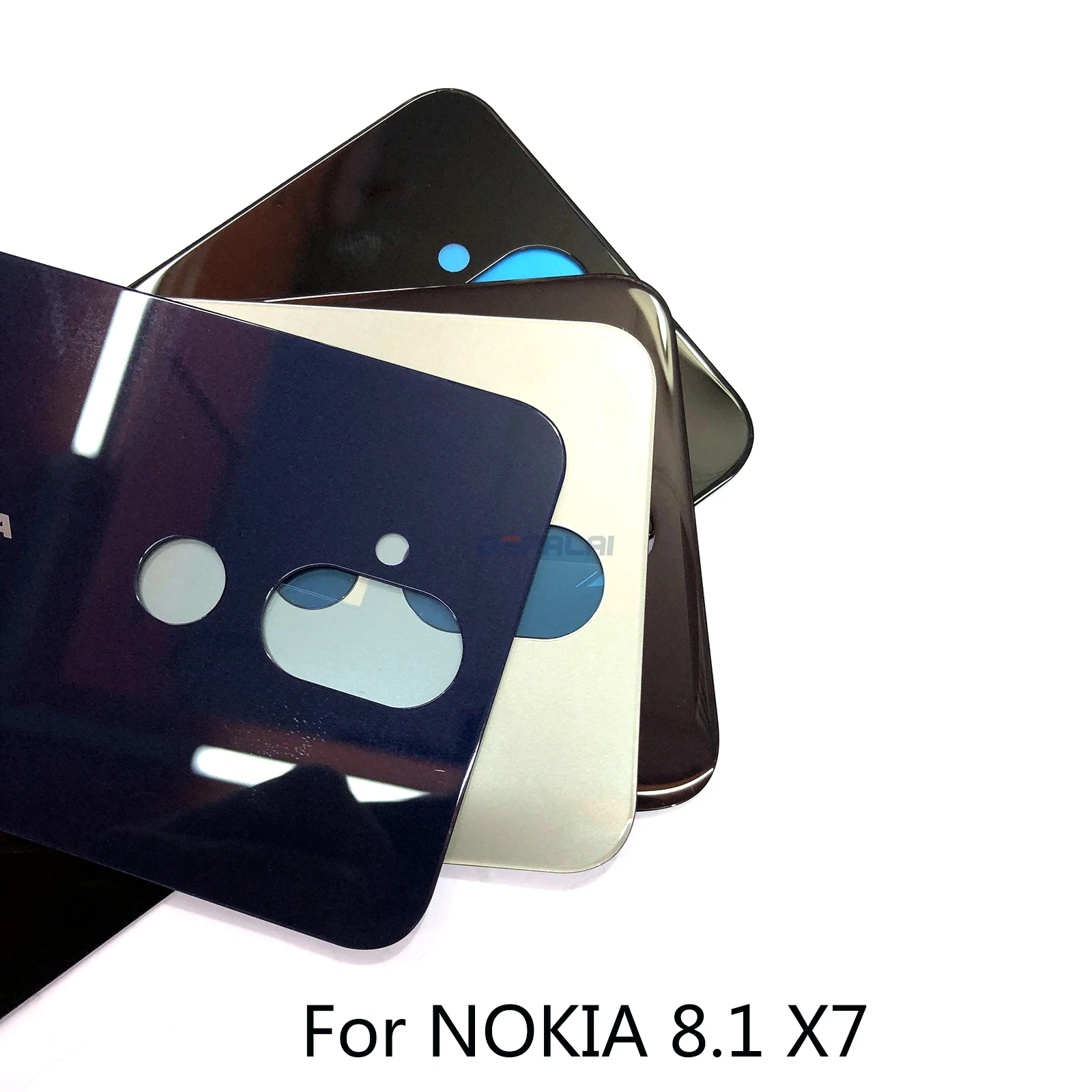 Заднее стекло для Nokia 7 1 8 X7 задняя крышка батарейного отсека Корпус Стеклянные