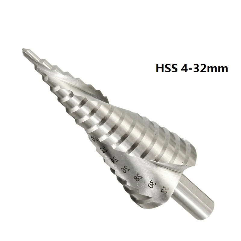 

Xcan Free Shipping 1pcs 4-12 4-32mm Pagoda Drill Hexagon Screw Drill HSS Power Tools Spiral Grooved Metal Steel Step Drill Bit