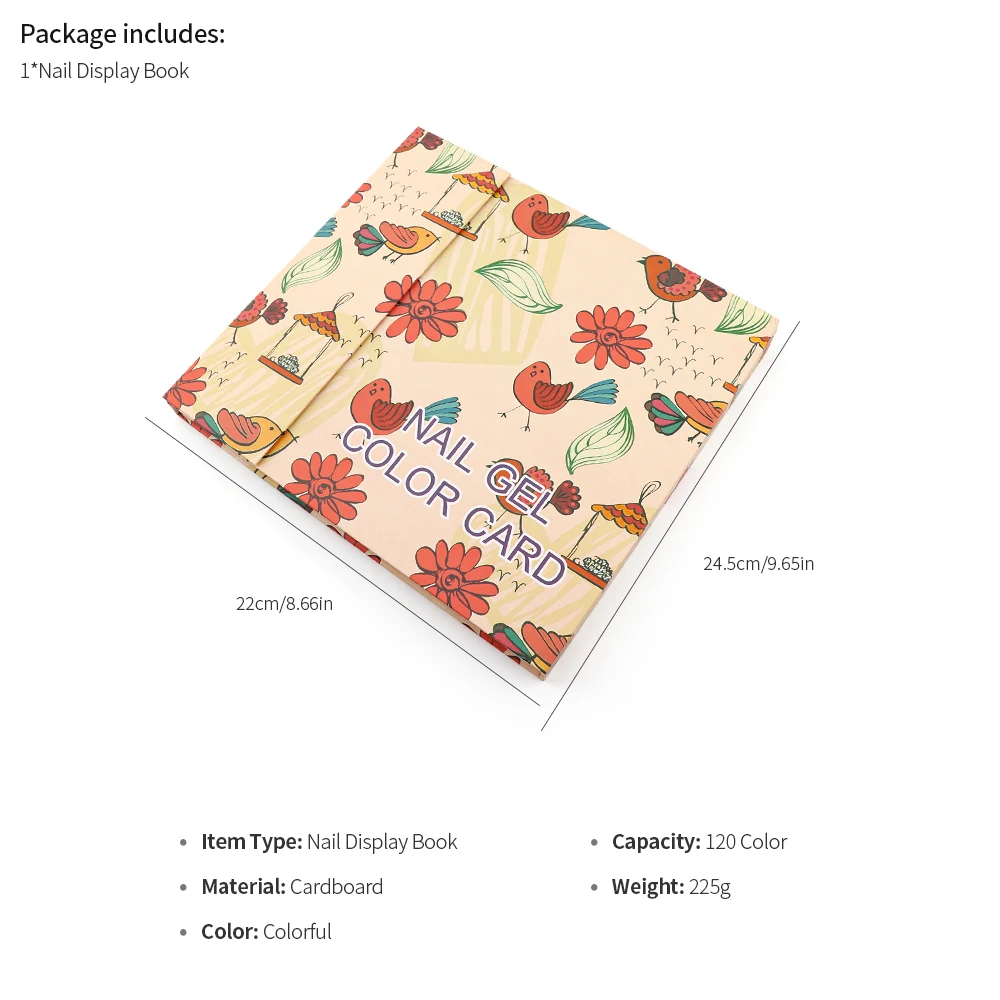 Альбом для демонстрации накладных ногтей 120 цветов 240 шт.| |