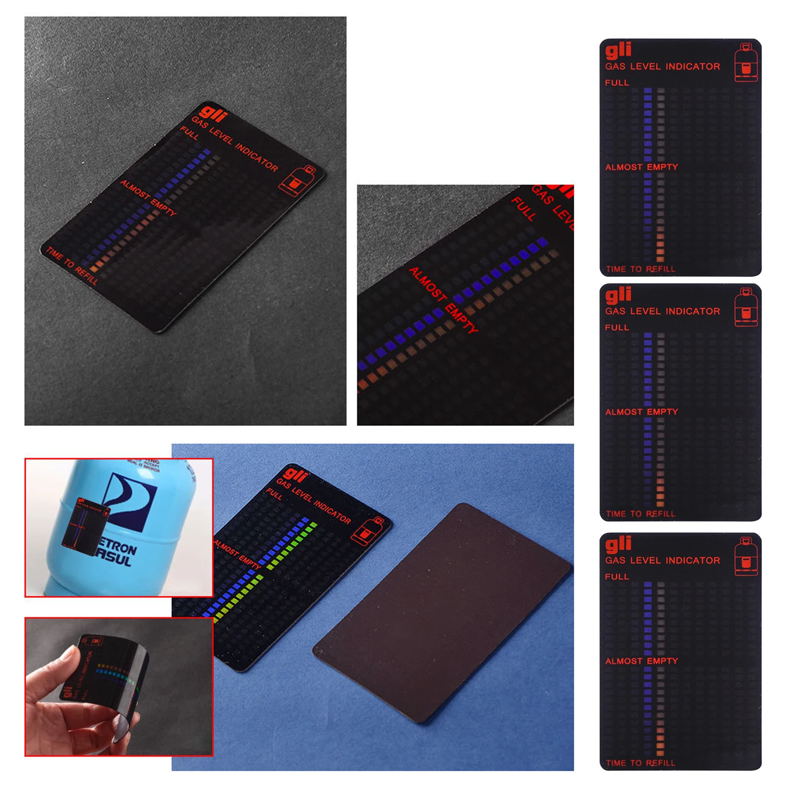 

Gas Test Card Natural Gas Capacity Detection Card Gas Storage Tank Liquid Level Display Card Bottle Temperature Measuring Stick