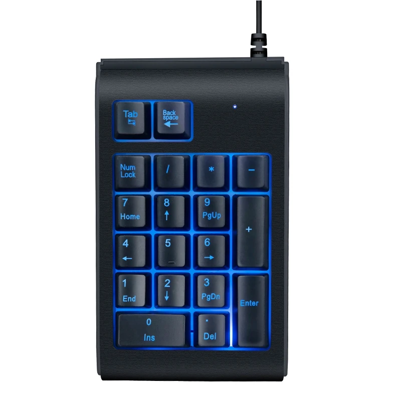 

3 цвета светодиодный с подсветкой 19 клавиш Проводной USB механический номер Pad цифровая клавиатура для ноутбука Настольный ПК компьютер
