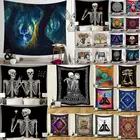 Гобелен с мандалой, гобелен на стену с Луной, женская мода, гобелен на стену в стиле спальни, индийская ткань с мандалой, Пляжная Йога