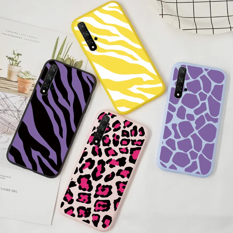 Силиконовый чехол с леопардовым принтом зебры для Huawei P30 Pro Lite Honor 9X 20S 10i 20 10 P Smart 2021