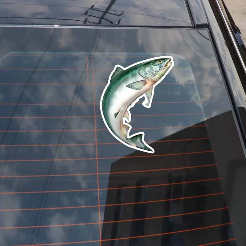 

Hot Novel Animal Jump Fish PVC Car Sticker Accessories Waterproof Sunscreen Decal 12CM*16CM