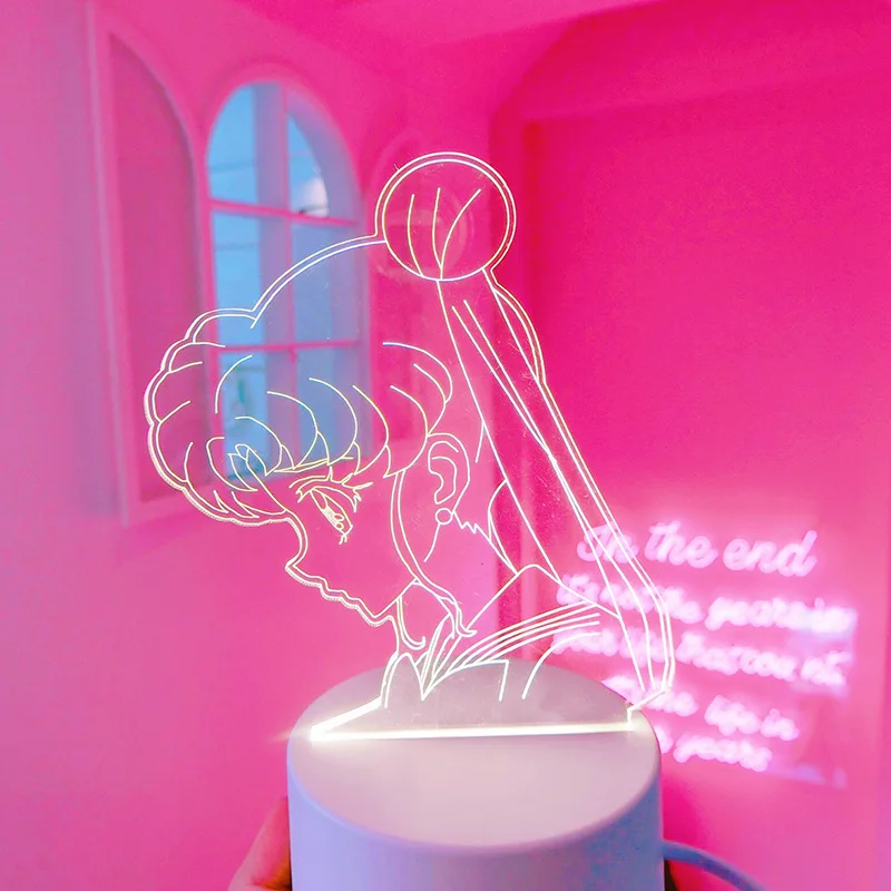 

TAKARA TOMY Sailor Moon Fantasy 3D Night Light Bedroom Table Lamp Bedside Lamp Decoration Gift Birthday Gift Atmosphere Light