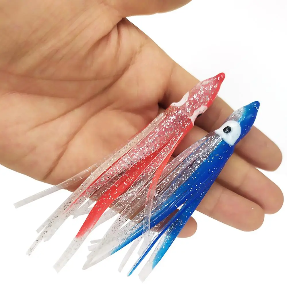 20 штук кальмаров юбки 11 см/4 33 дюймов мягкая рыболовная приманка осьминог