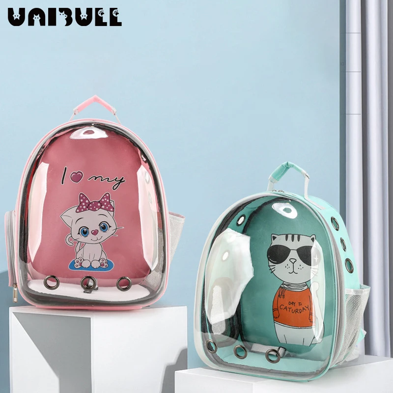 

New Cat Carrier Bags Breathable Pet Carriers Small Dog Cat Backpack Travel Space Capsule Cage Pet Transport Bag Carrying For Cat