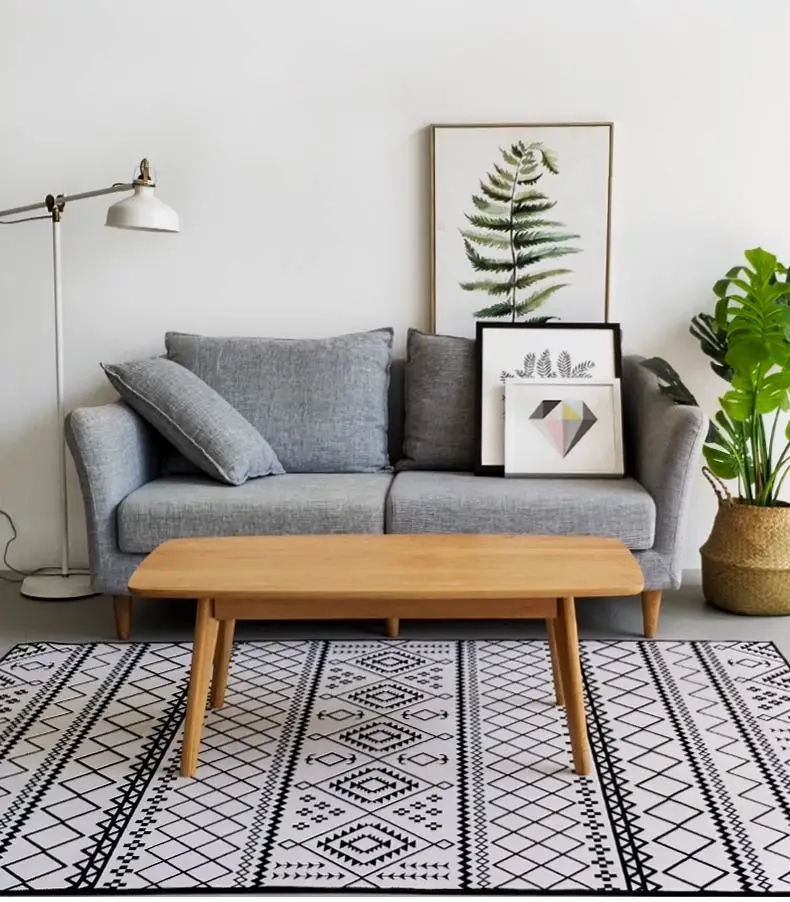 

Nordic Morocco Geometric Carpet Simple Modern Bedroom Living Room Rectangular Coffee Table Carpet Household Floor Decoration