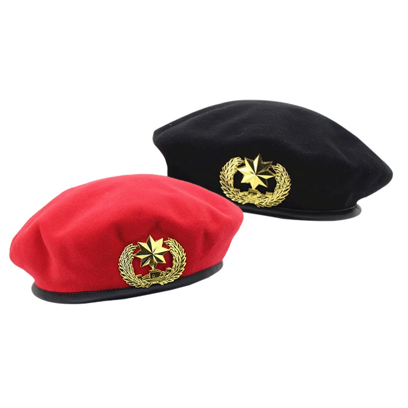 

Autumn Winter Wool Felt Berets for Men Women Fashion European US Army Caps British Style Sailor Hats Security Cap for Unisex