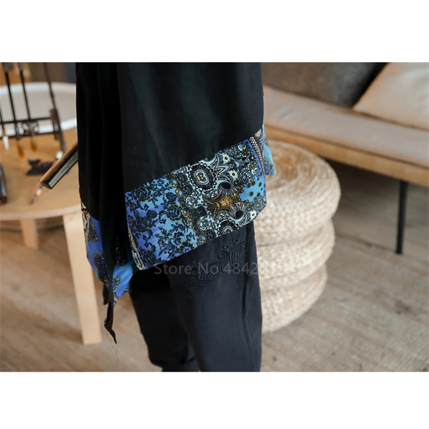 Японский Стиль кимоно для мужчин в винтажном стиле В мозаичном Летний кардиган