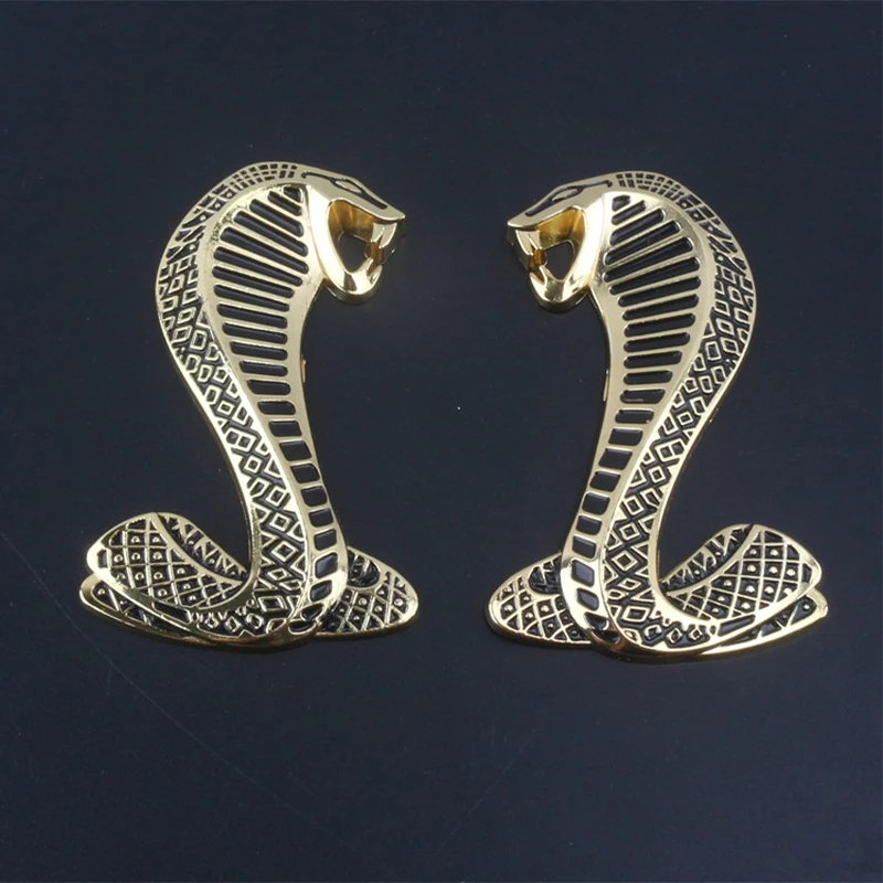 Модный автомобильный Стайлинг 3D Автомобильная Наклейка металлическая Кобра