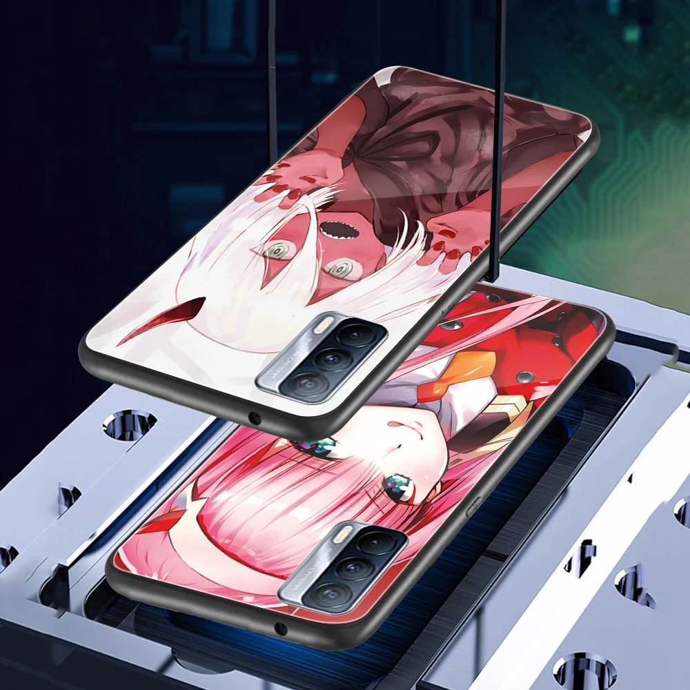 darling in the franxx anime for oppo realme 7i 7 6 5 pro c3 xt a9 2020 a52 find x2lite luxury tempered glass phone case cover free global shipping