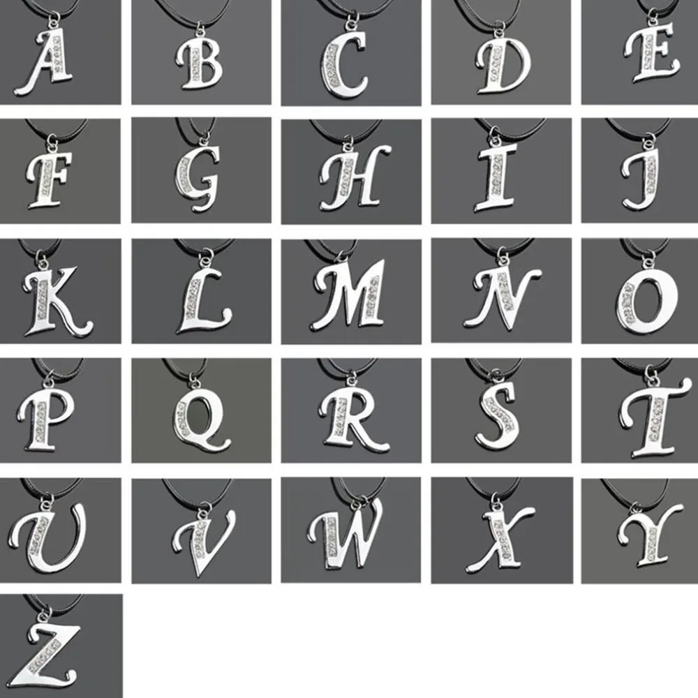 Модное английское ожерелье с надписью Алфавит буквы A Z из нержавеющей стали