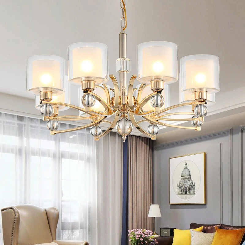 Гальванические золотые люстры современные античные индустриальные лестничные