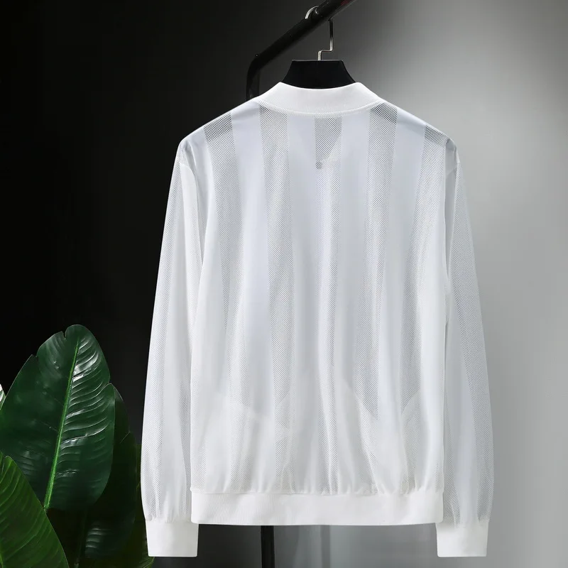 Куртка мужская Тонкая из жаккарда модная Повседневная дышащая верхняя одежда