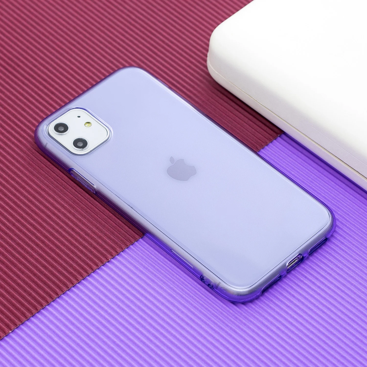 Прозрачный чехол для телефона iPhone 11 Pro Max X XS XR 8 Plus 7 6 6S iPhone11 фиолетовый прозрачный с