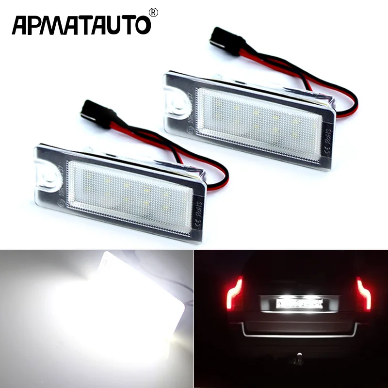 2Pcs NO Error Canbus LED Number Plate Lamp for Volvo V70 2001-2007 XC70 XC 70 90 S60 S80 3528-SMD LED License Plate Light