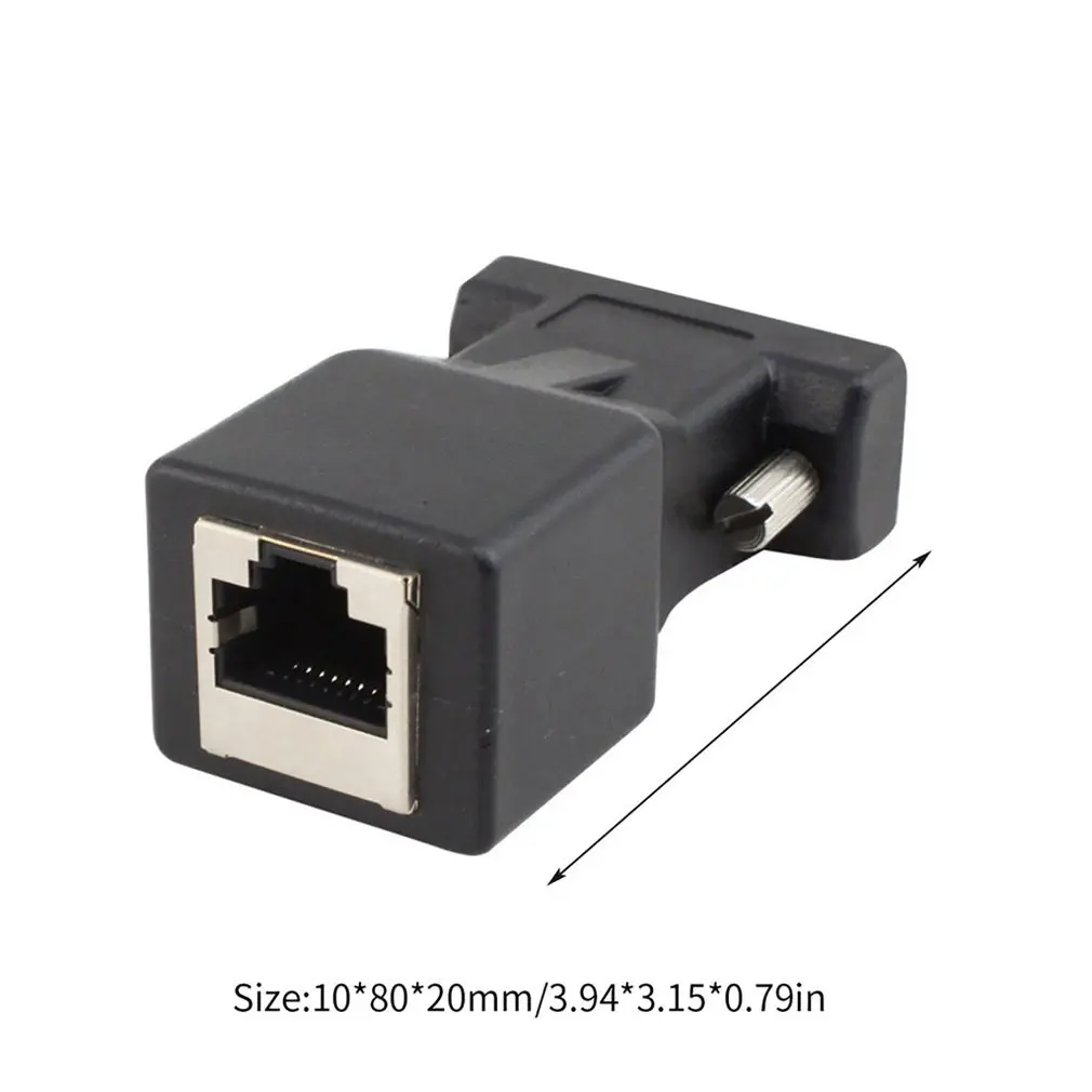 

Ethernet VGA Male And Female Pair RJ45 15-pin Network Adapter Connector LAN Extender VGA Revolution Rj45 Head
