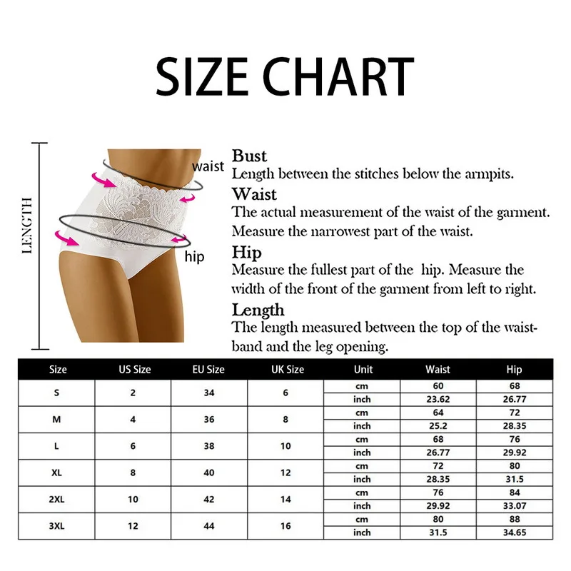 

Women Panties Lace Plus Size Sexy Underwear High Waist Briefs Lingerie Female Seamless Tummy Control Underpants Shapewear S-XXXL