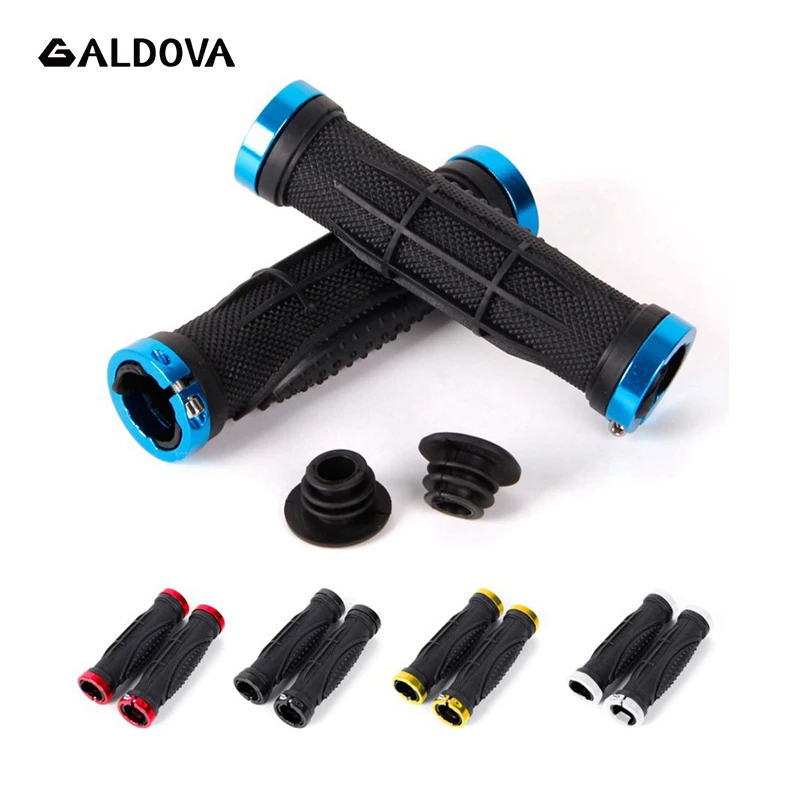 1 пара велосипедных ручек с замком из термопластичной резины и алюминиевого