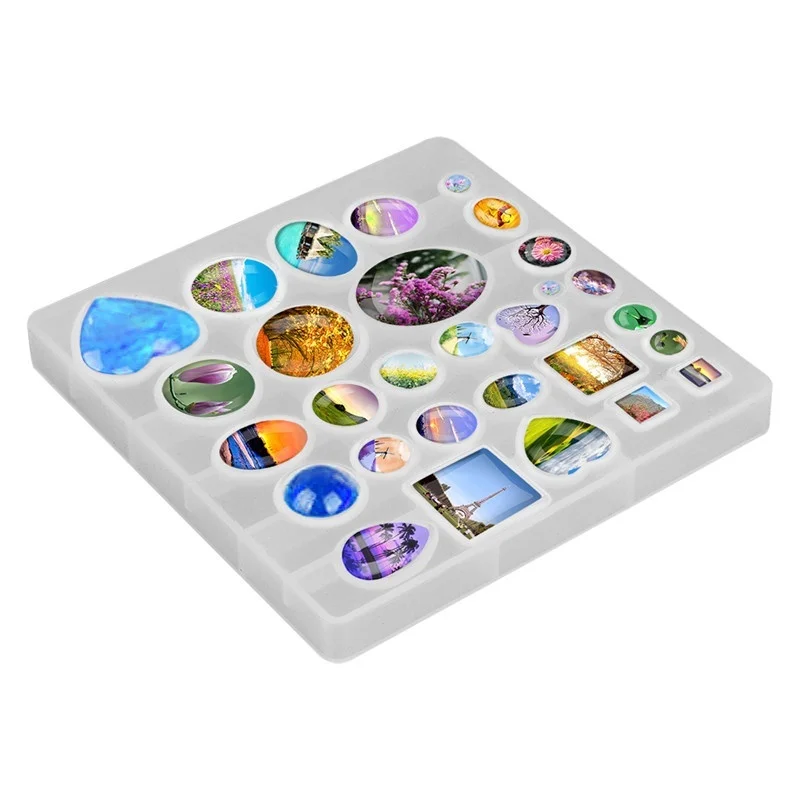 Наборы силиконовых форм с 30 шт основа подвески формы для эпоксидной смолы время