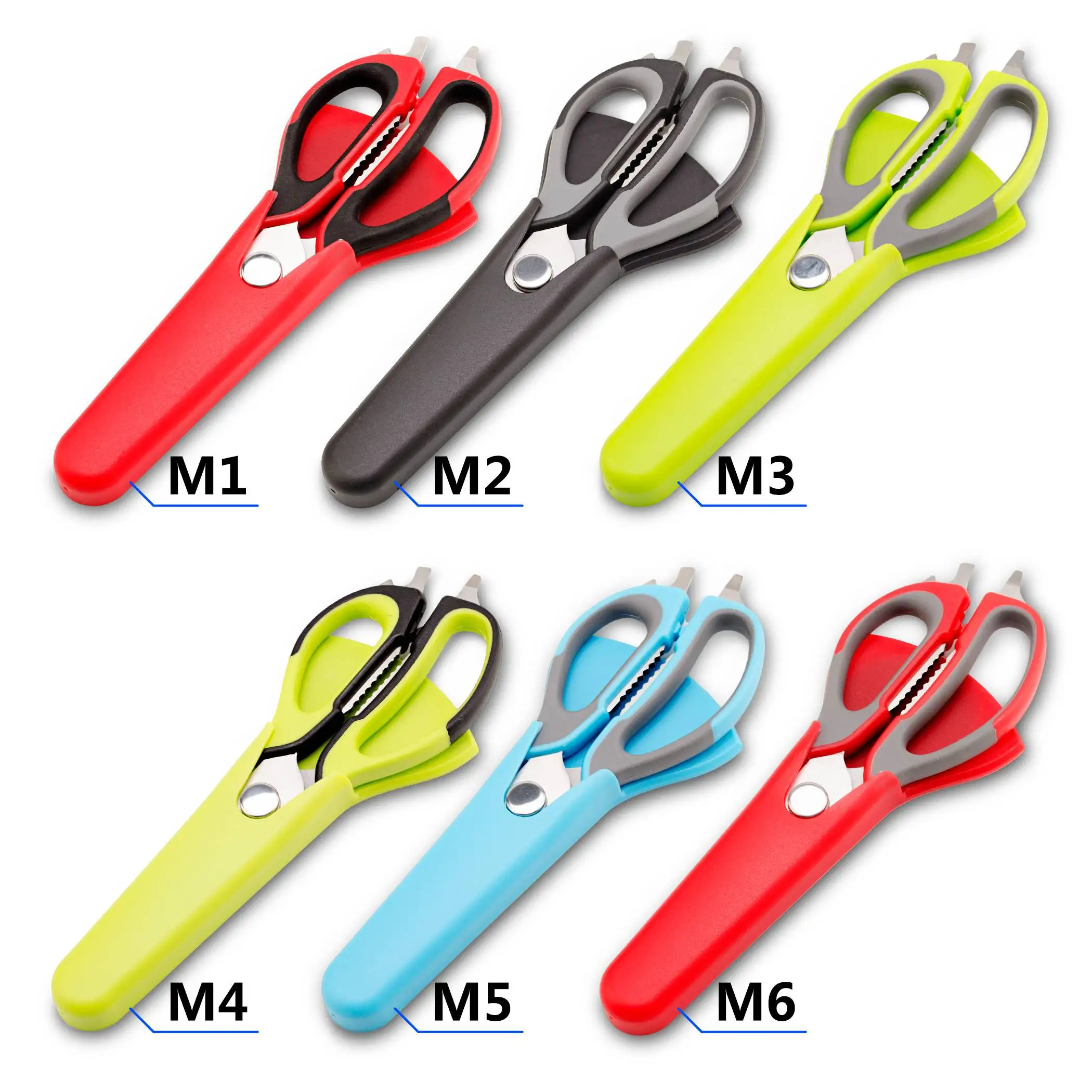 

Multi-function Stainless Steel Scissor Kitchen Knives w/ Magnetic Holder Chicken Bone Disassemble Shear Cut Duck Fish - 6 Colors