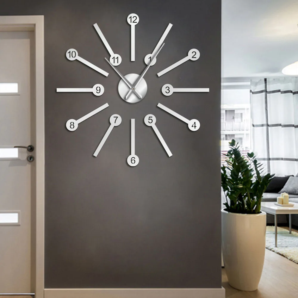 Настенные часы с большим пространством Набор стикеров для дома современный