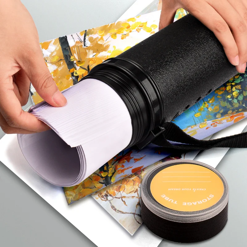 

8K Retractable Pen Container Thickened Student Storage Drawing Paper Poster Works Only for Art Extra Long plus Size 4K A4 16K